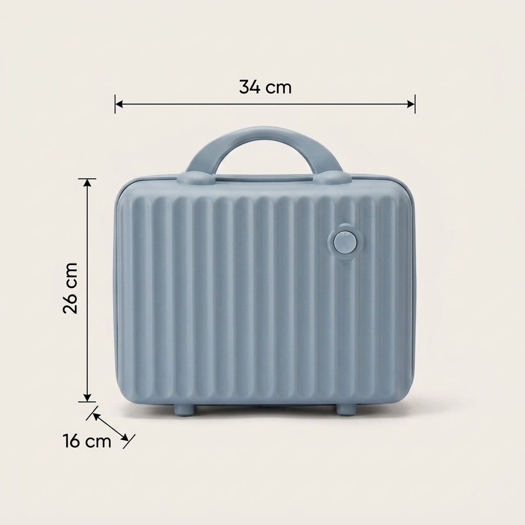 Vanity Rigide Valise Bleu Gris — BelleTrousse