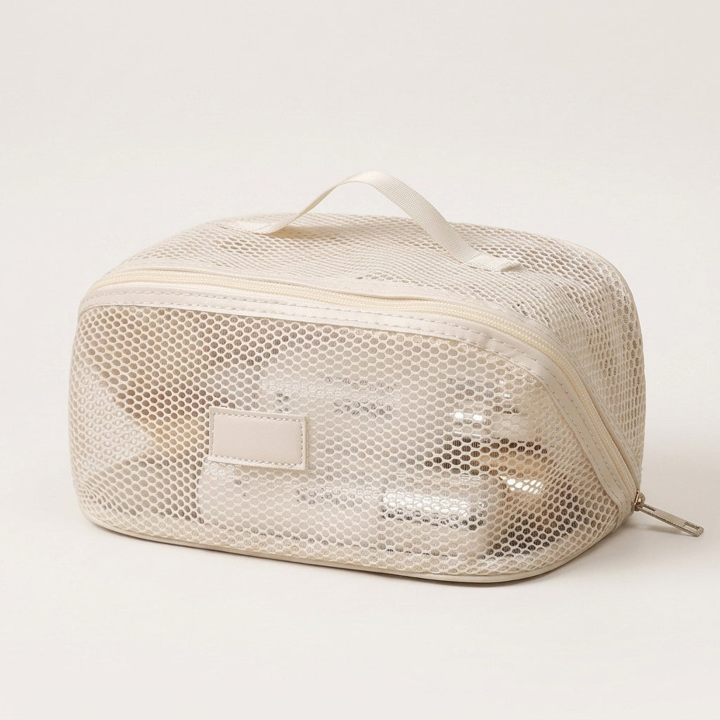 Set 2 Organisateurs Transparents Mesh Crème — BelleTrousse