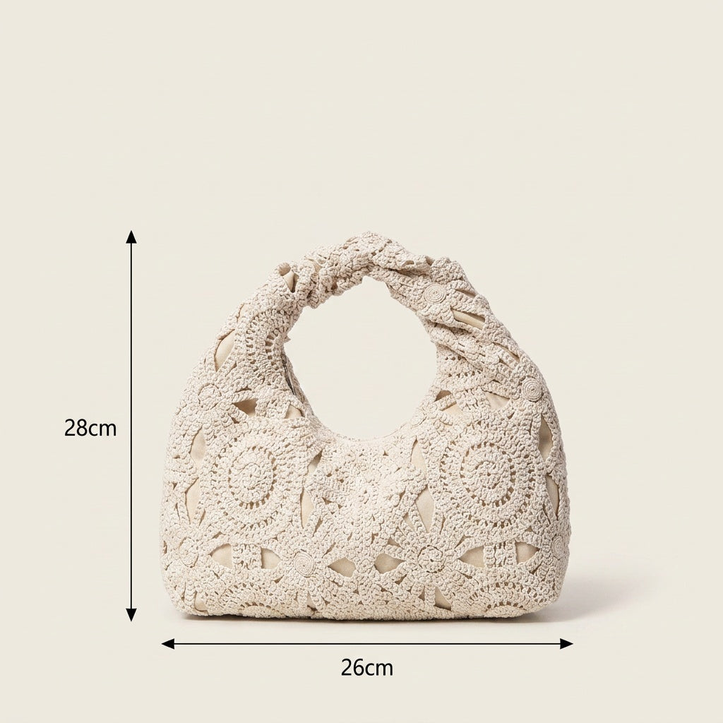Sac Tendance Crochet Floral Ivoire — BelleTrousse