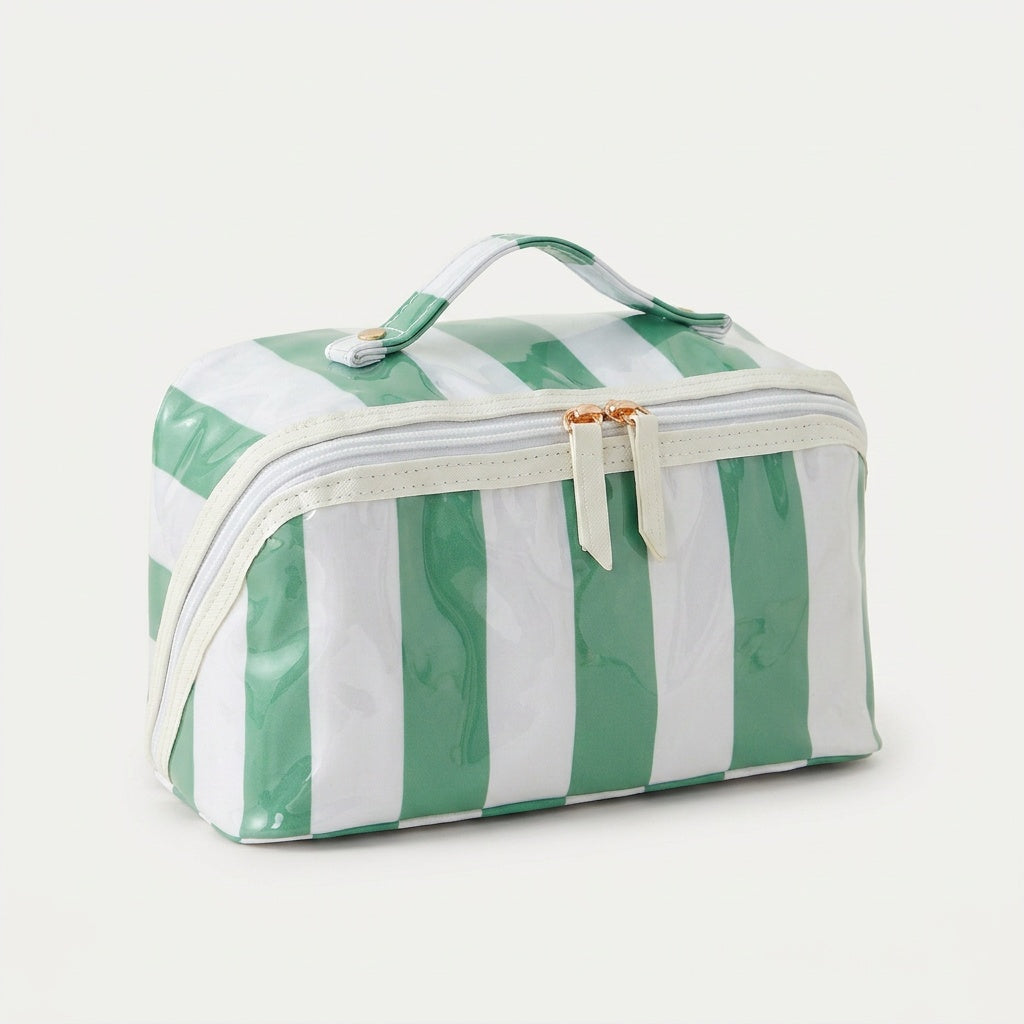 Vanity de Voyage Rayures Rose Corail — BelleTrousse