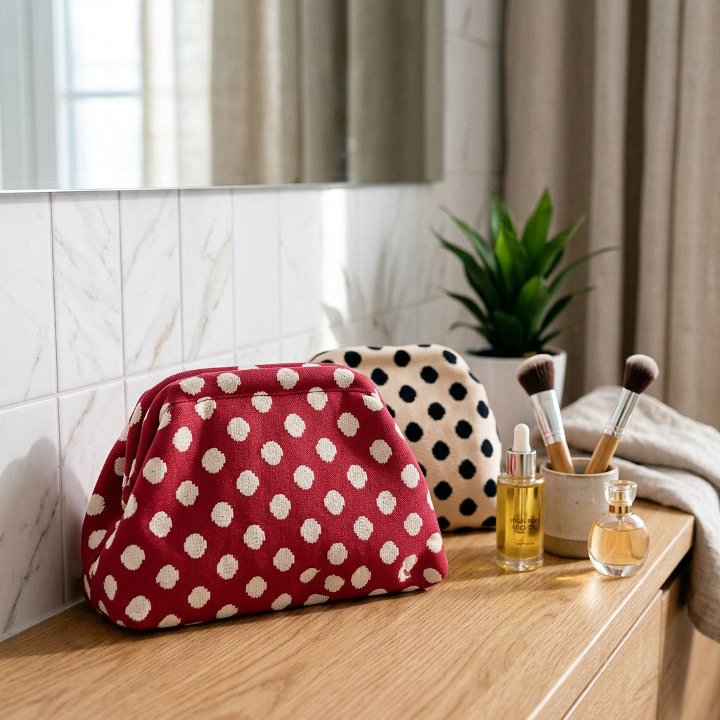 Trousse de Maquillage Pois Multicolore — BelleTrousse