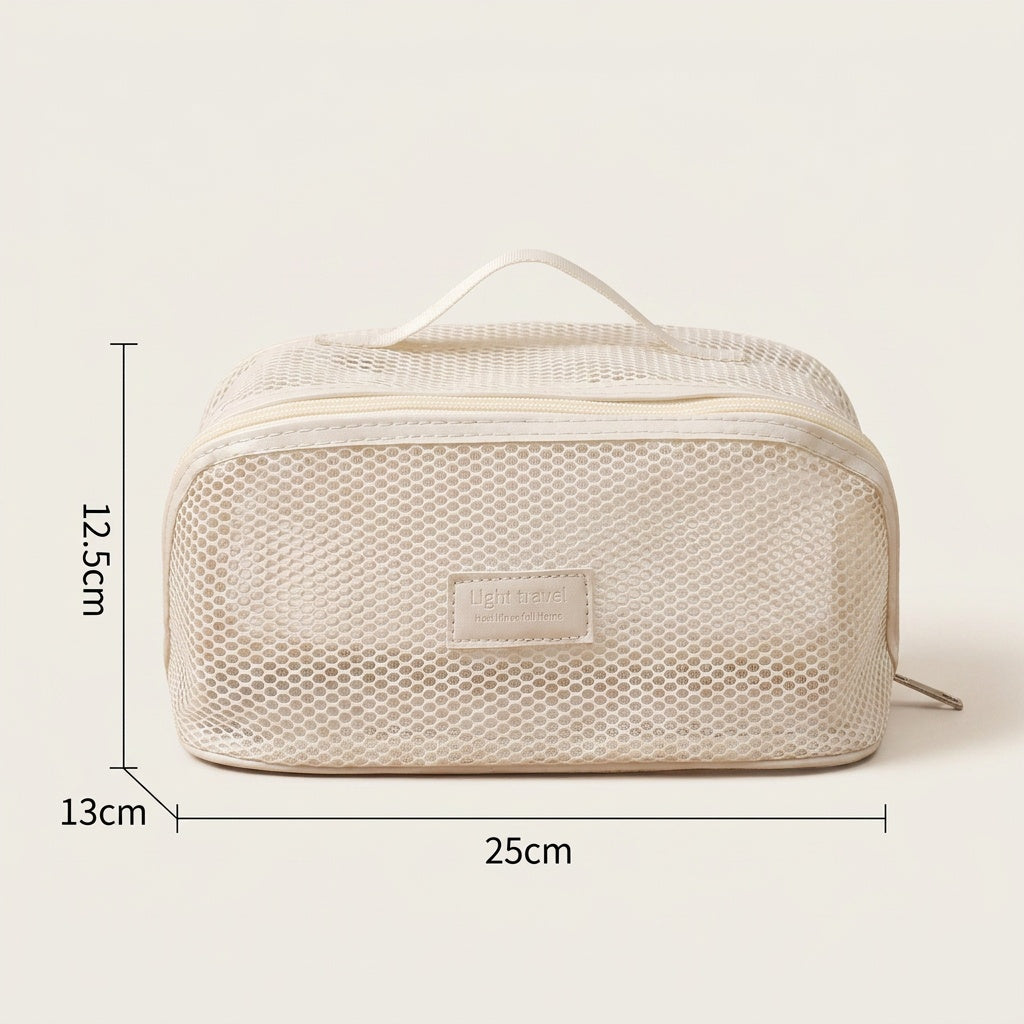 Set 2 Organisateurs Transparents Mesh Crème — BelleTrousse