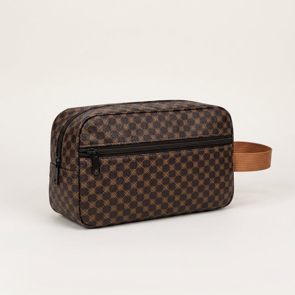 Vanity de Voyage Damier Marron & Camel — BelleTrousse