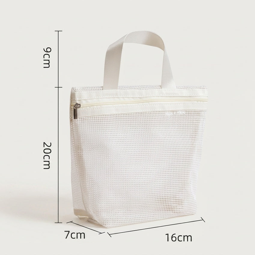 Organisateur Transparent Mesh Crème — BelleTrousse
