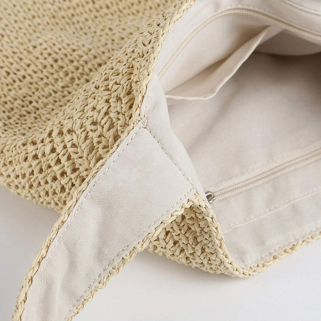 Sac Tendance Raphia Tressé Cabas — BelleTrousse