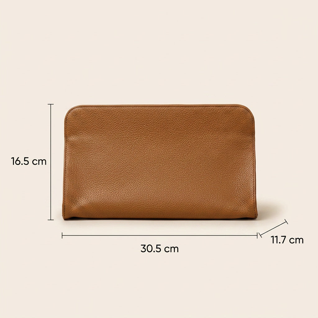 Trousse de Maquillage Cuir Grainé — BelleTrousse