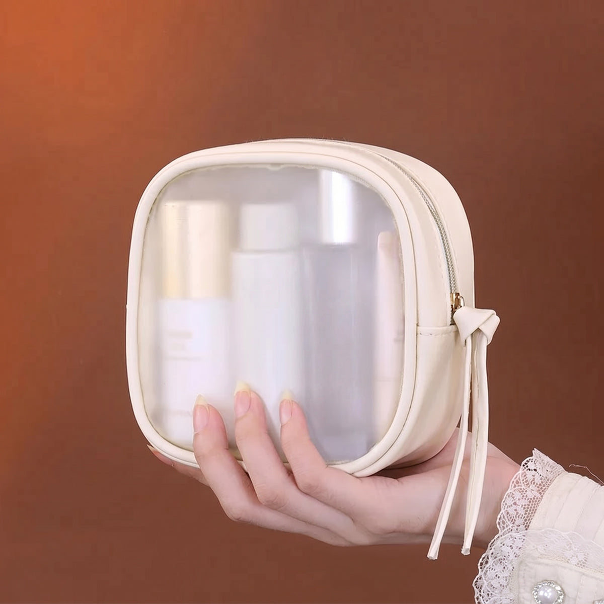 Set 3 Organisateurs Transparents Bordures Crème — BelleTrousse