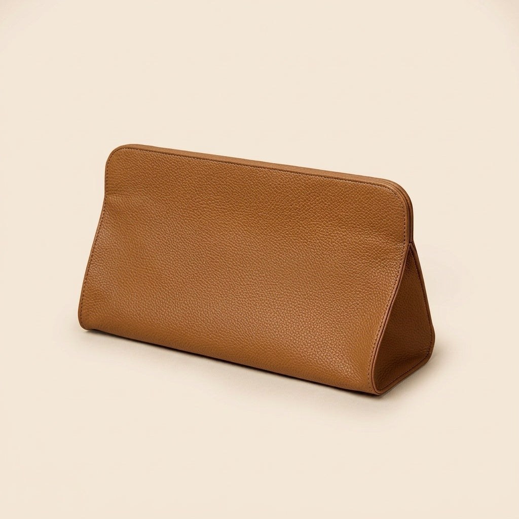 Trousse de Maquillage Cuir Grainé — BelleTrousse