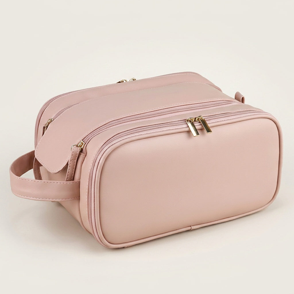 Vanity de Voyage Cuir Vegan Beige — BelleTrousse