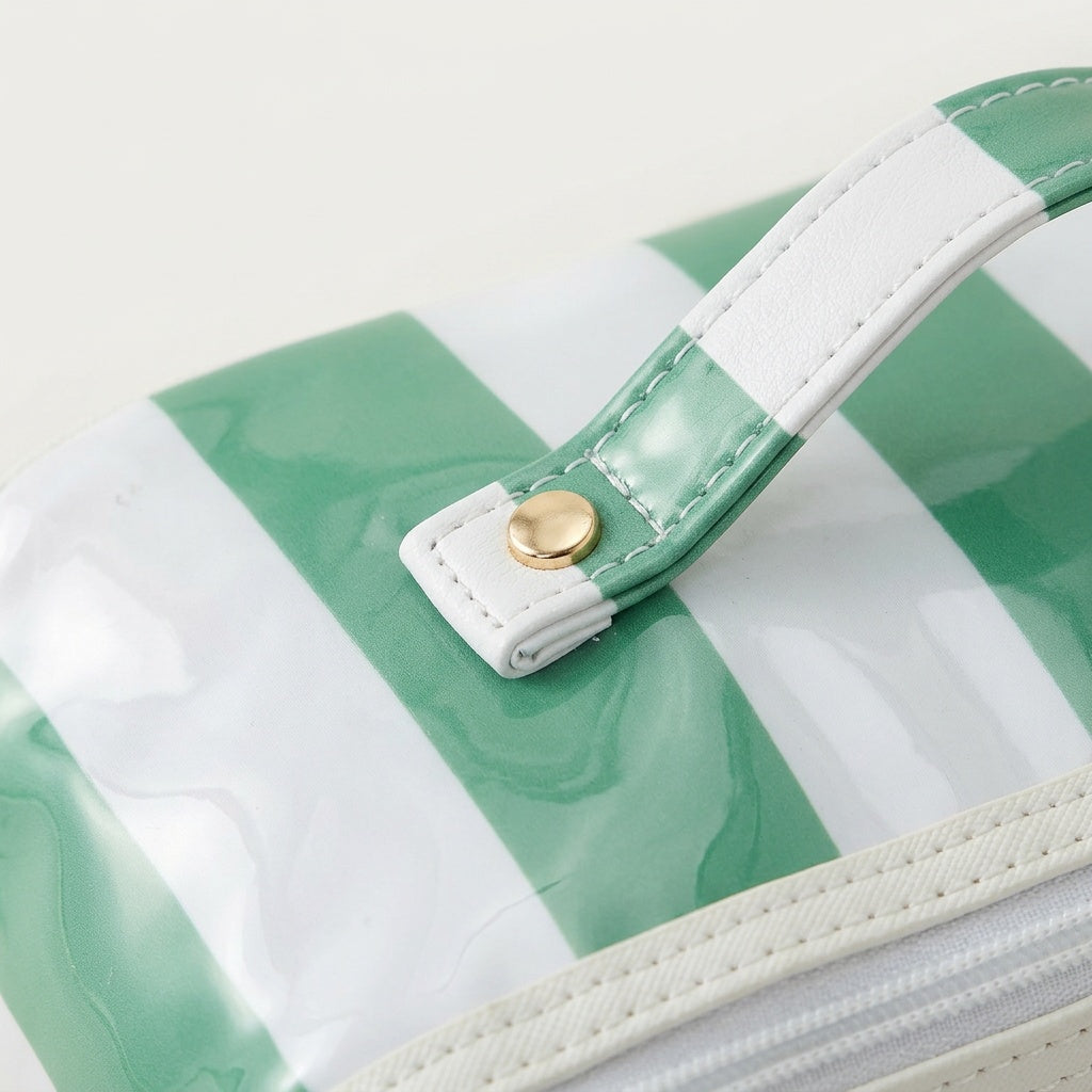 Vanity de Voyage Rayures Rose Corail — BelleTrousse