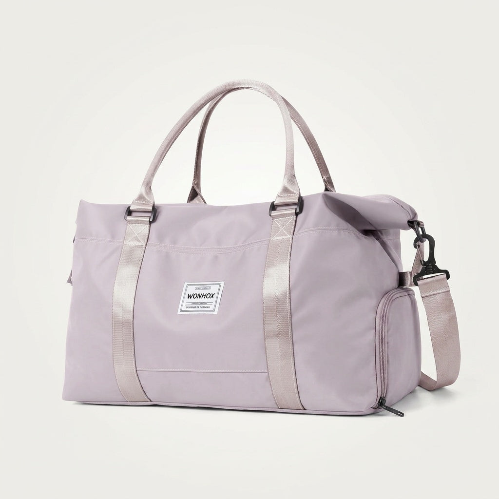 Sac de Voyage Pied-de-Poule Noir & Crème — BelleTrousse