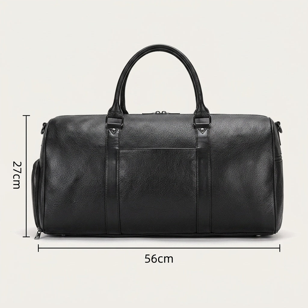 Sac de Voyage Cuir Vegan Noir XL — BelleTrousse