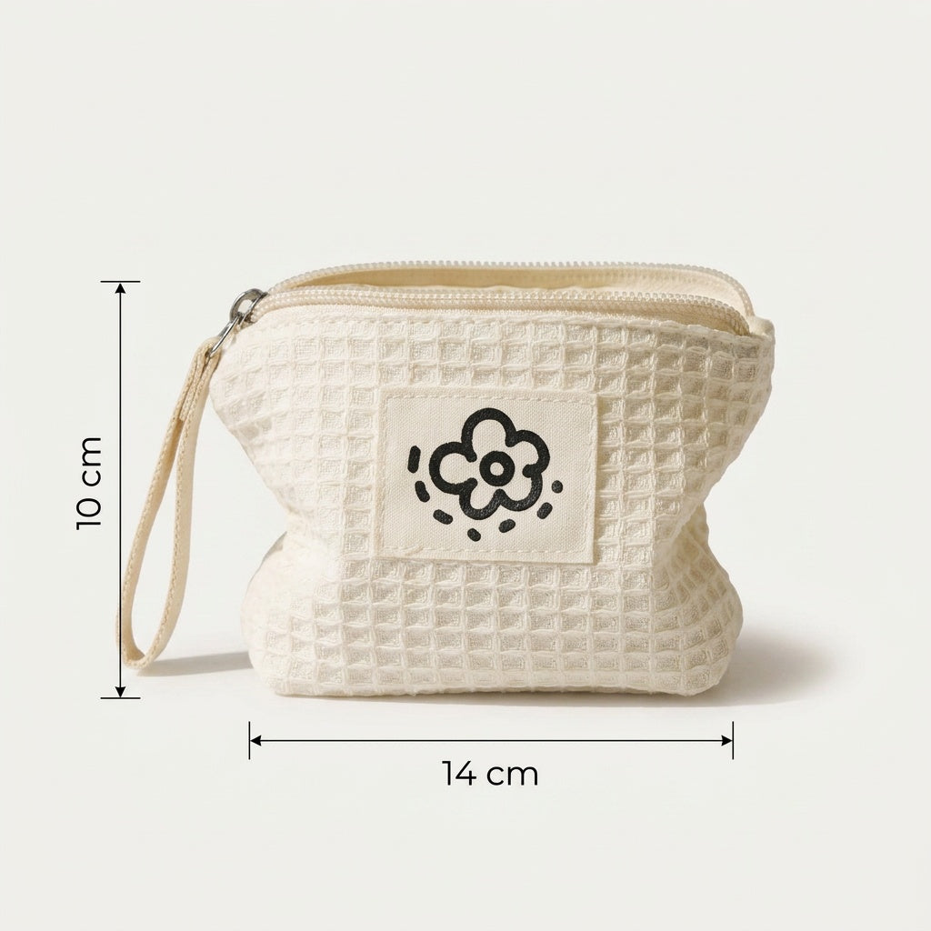 Trousse de Maquillage Gaufré Fleur — BelleTrousse