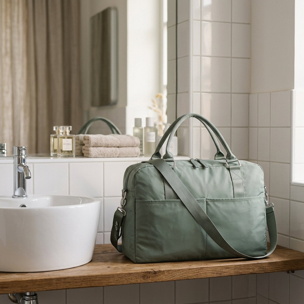 Sac de Voyage Nylon Vert Sauge — BelleTrousse