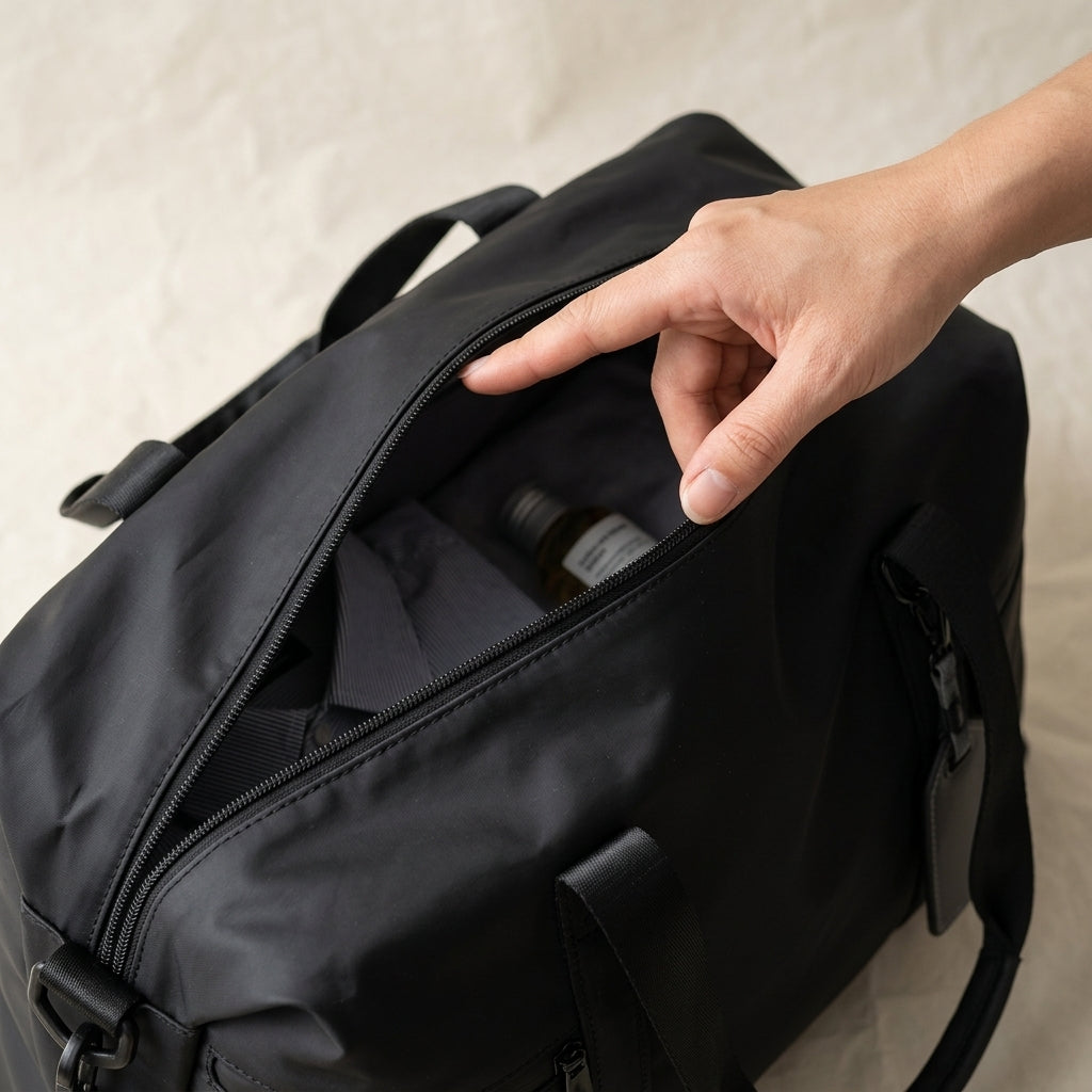 Sac de Voyage Nylon Noir Premium — BelleTrousse