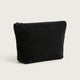 Trousse de Maquillage Velours Côtelé Noir — BelleTrousse