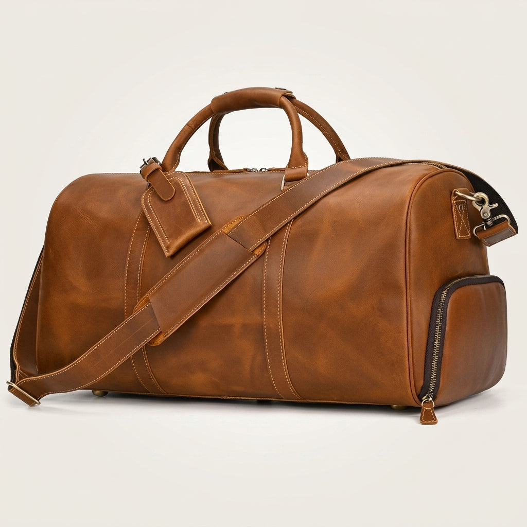 Sac de Voyage Cuir Vegan Noir XL — BelleTrousse