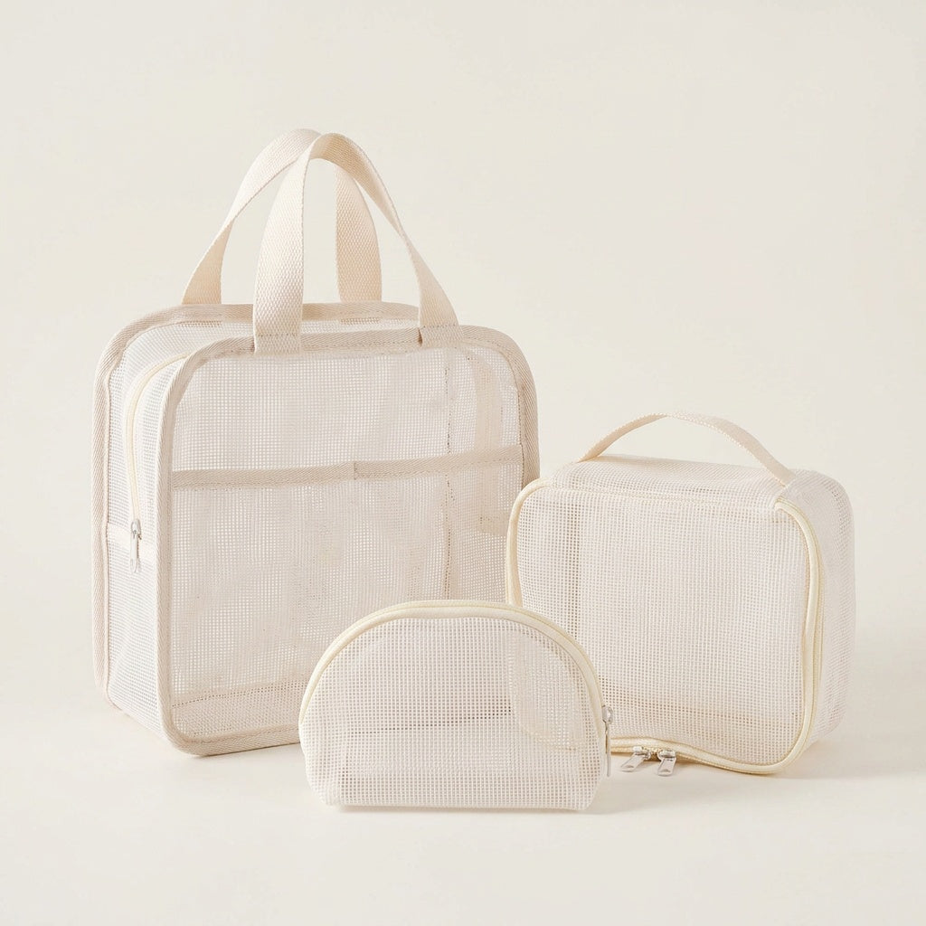 Set 3 Organisateurs Transparents Crème — BelleTrousse