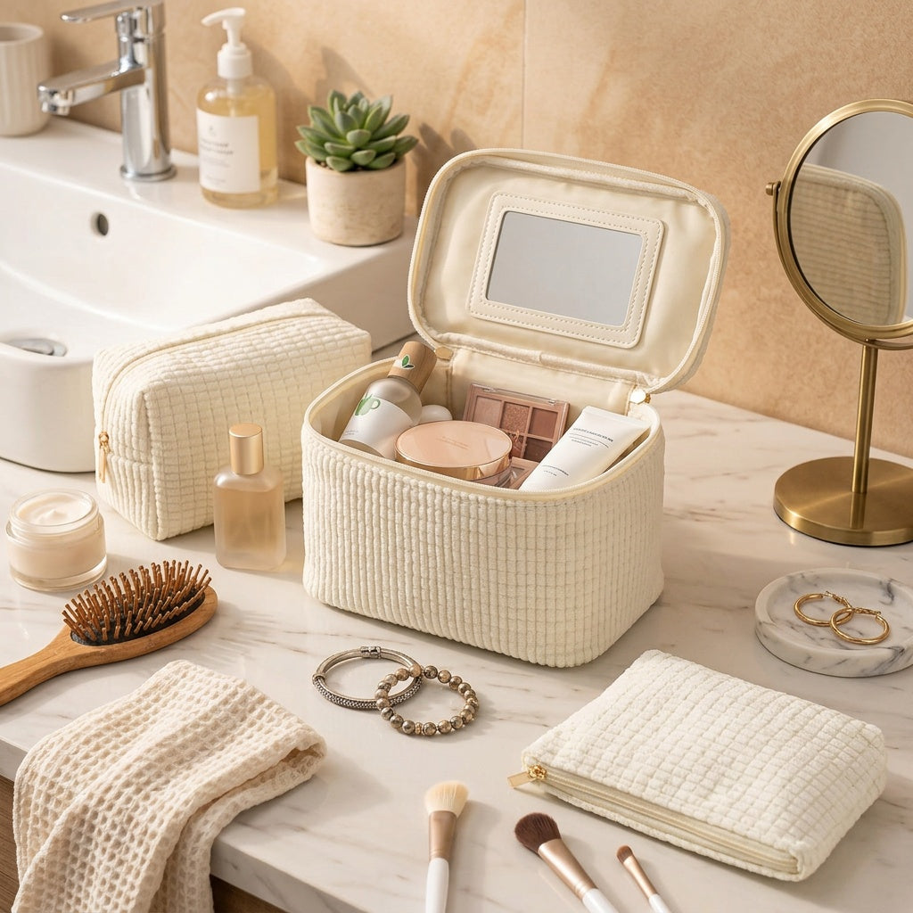 Trousse de Maquillage Matelassée — BelleTrousse