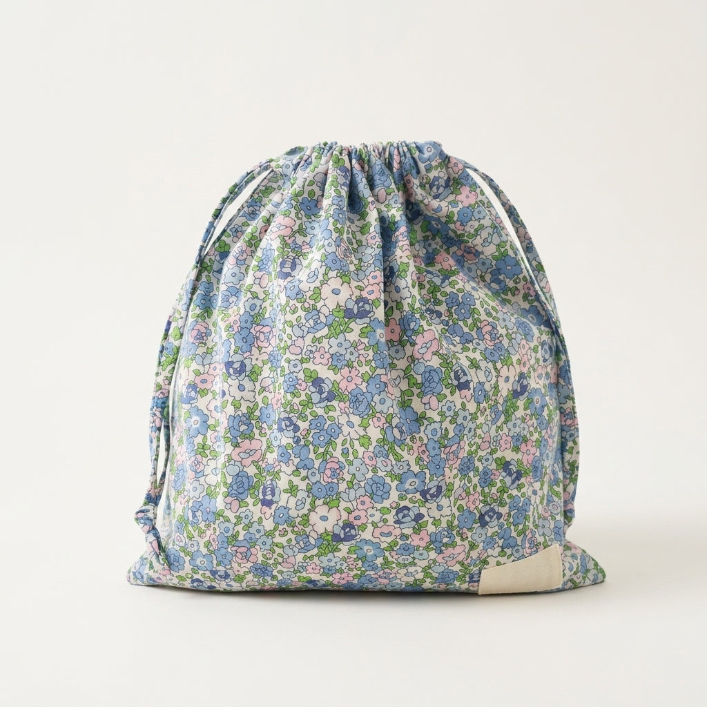Pochette Tissu Fleuri Cordon — BelleTrousse