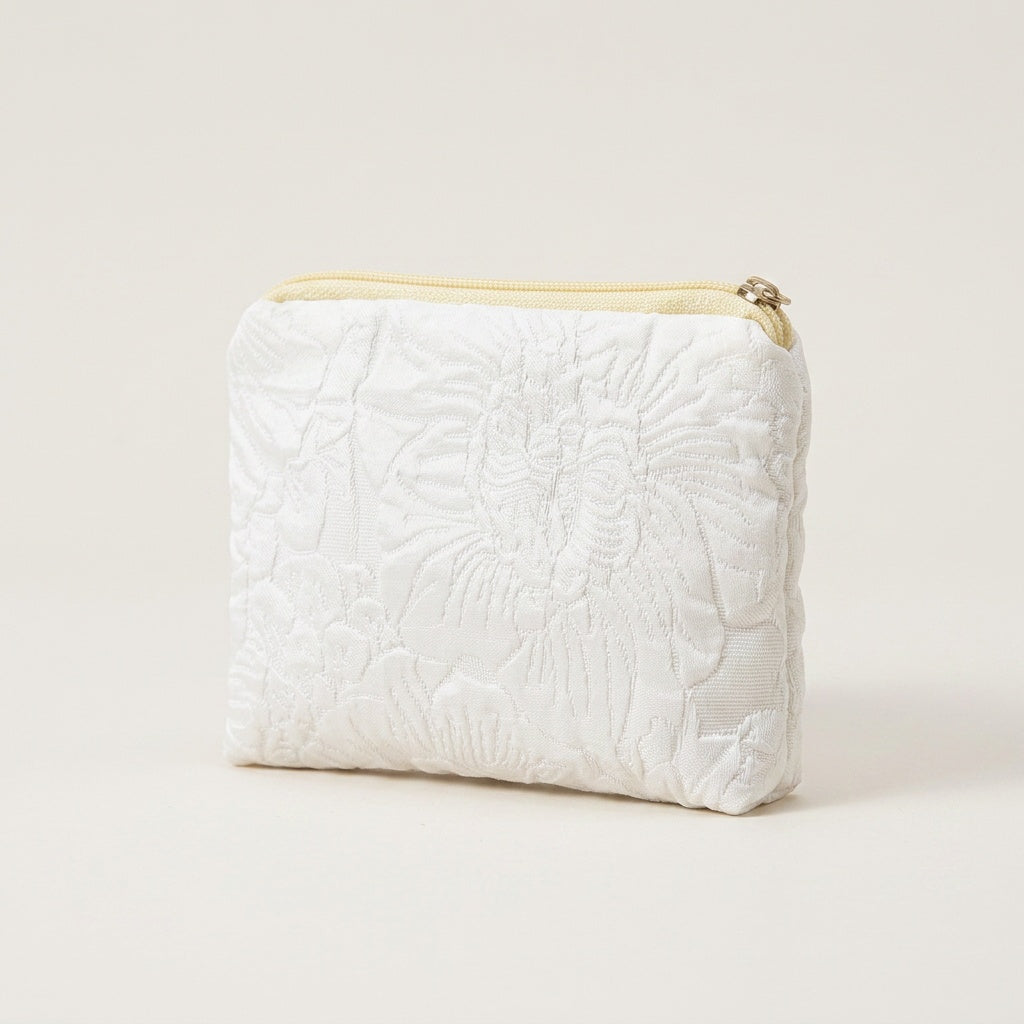 Pochette Maquillage Imprimé Floral Bleu Pastel — BelleTrousse