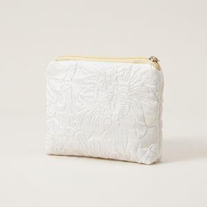 Pochette Maquillage Imprimé Floral Bleu Pastel — BelleTrousse