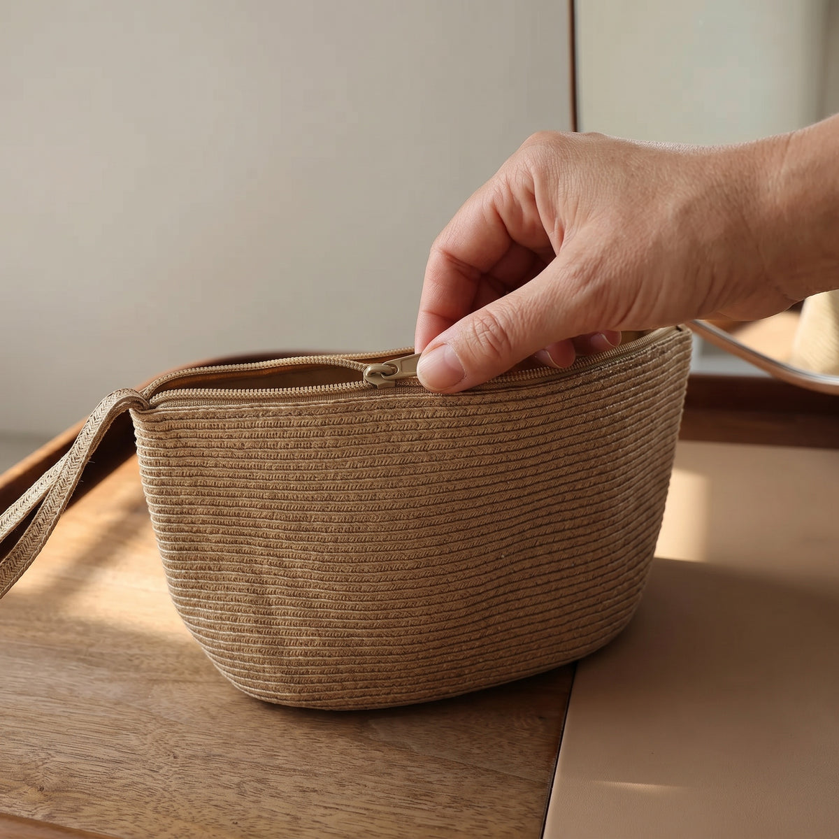 Pochette Tendance Raphia Natural — BelleTrousse
