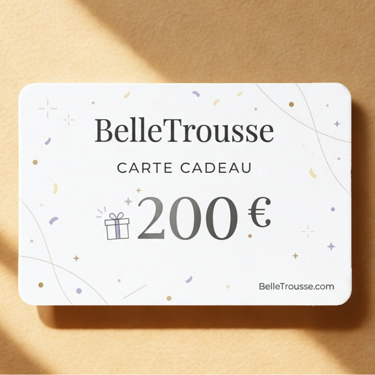 Carte cadeau Belle