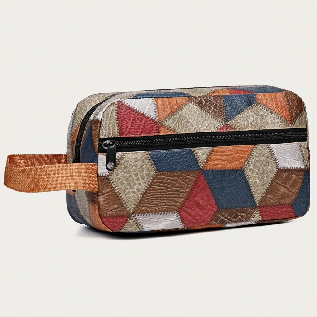 Vanity de Voyage Damier Marron & Camel — BelleTrousse