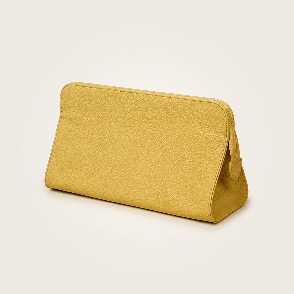 Trousse de Maquillage Cuir Grainé — BelleTrousse
