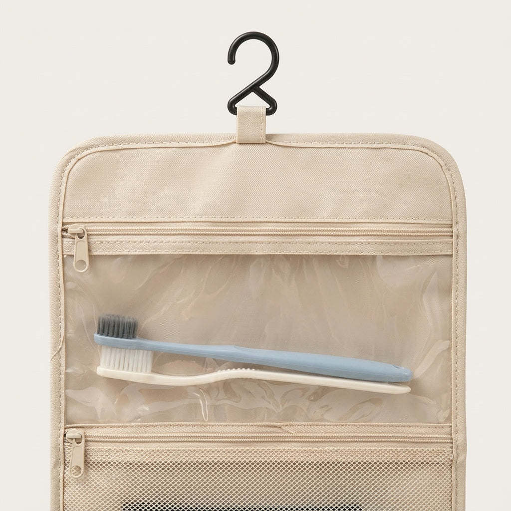 Vanity de Voyage Suspendu Crème — BelleTrousse