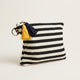 Trousse de Maquillage Rayures Jaune Soleil — BelleTrousse