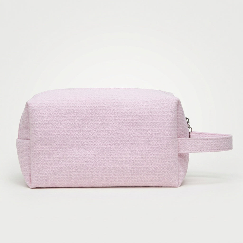 Trousse de Toilette Tissé Blanc Nacré — BelleTrousse