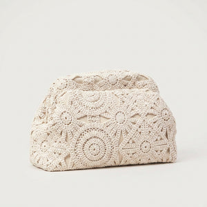 Pochette Tendance Crochet Ivoire Forme Nuage — BelleTrousse
