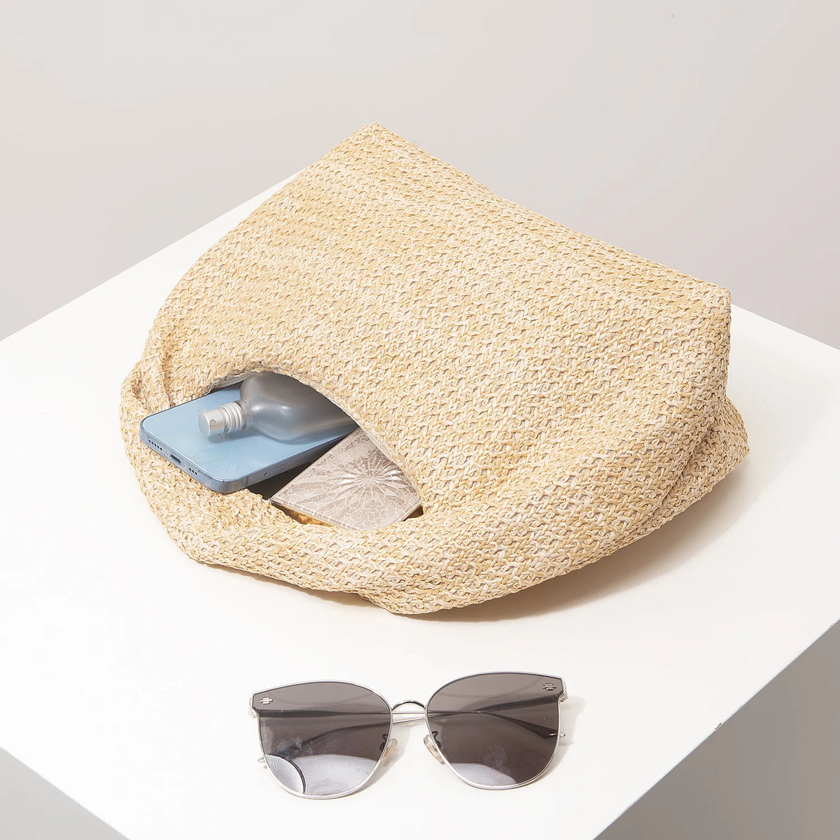 Sac Tendance Raphia Tressé Nœud — BelleTrousse