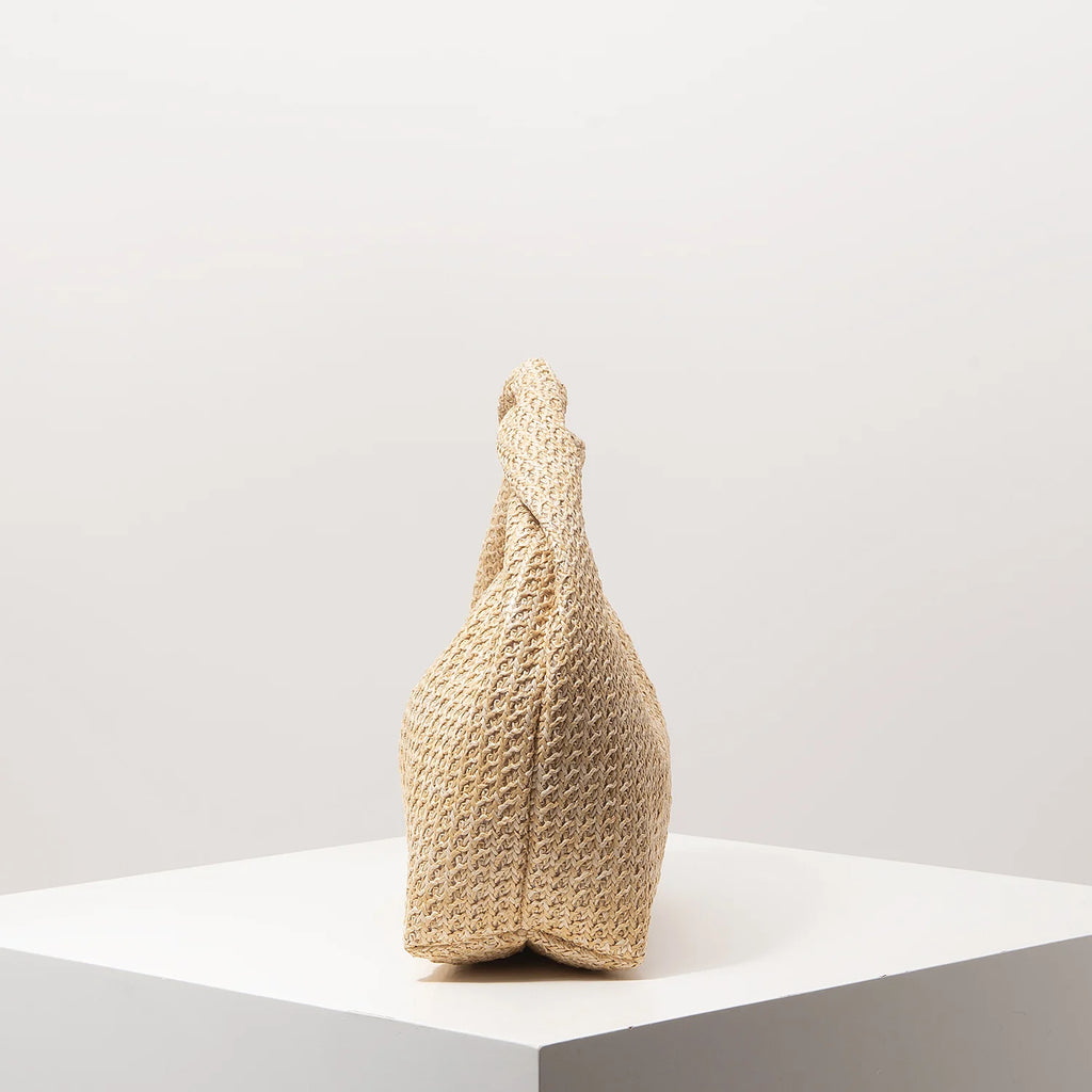 Sac Tendance Raphia Tressé Nœud — BelleTrousse