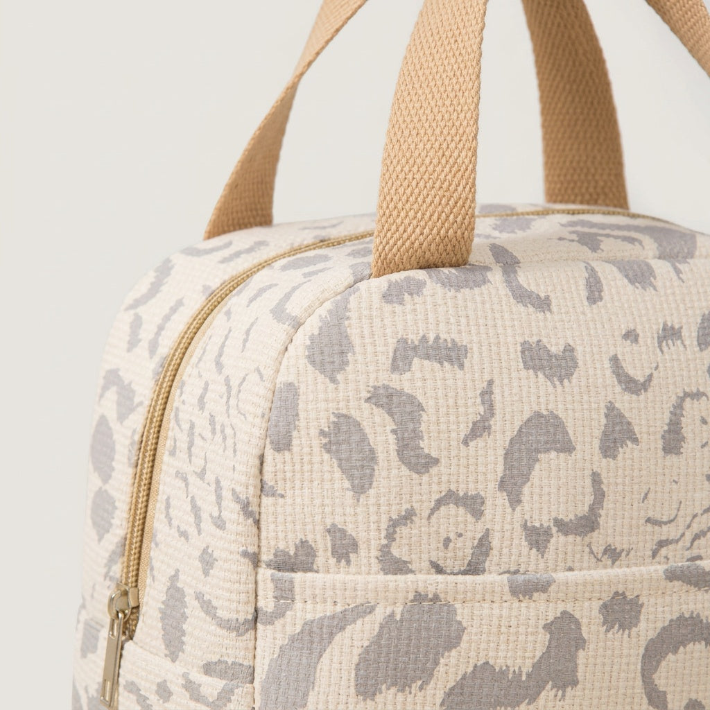 Vanity de Voyage Imprimé Léopard Beige — BelleTrousse