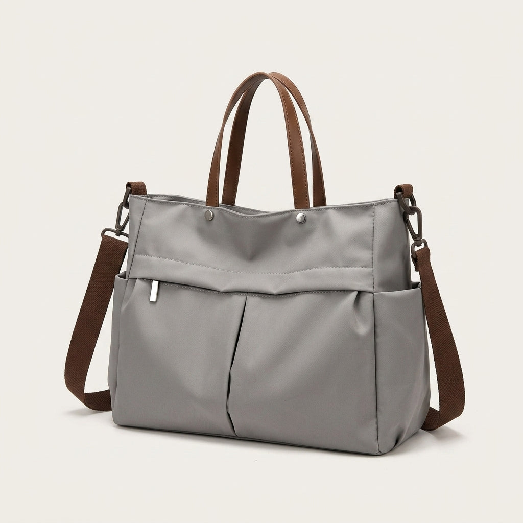 Stylish Nylon Handbag Multiple Pocket Large Capacity Women's Tote Bag Lightweight Casual Shoulder Bag Daily Commuter Shopping