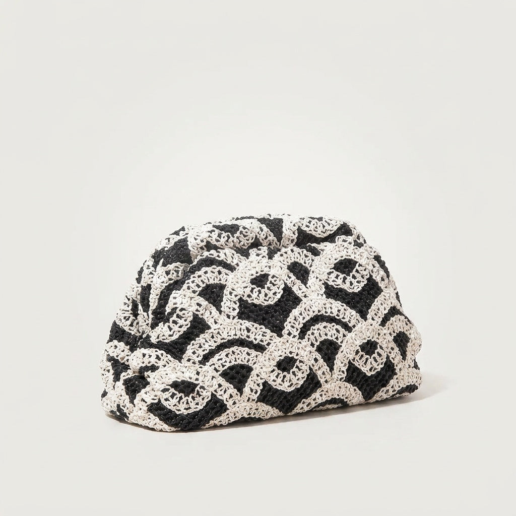 Pochette Tendance Crochet Ivoire Forme Nuage — BelleTrousse