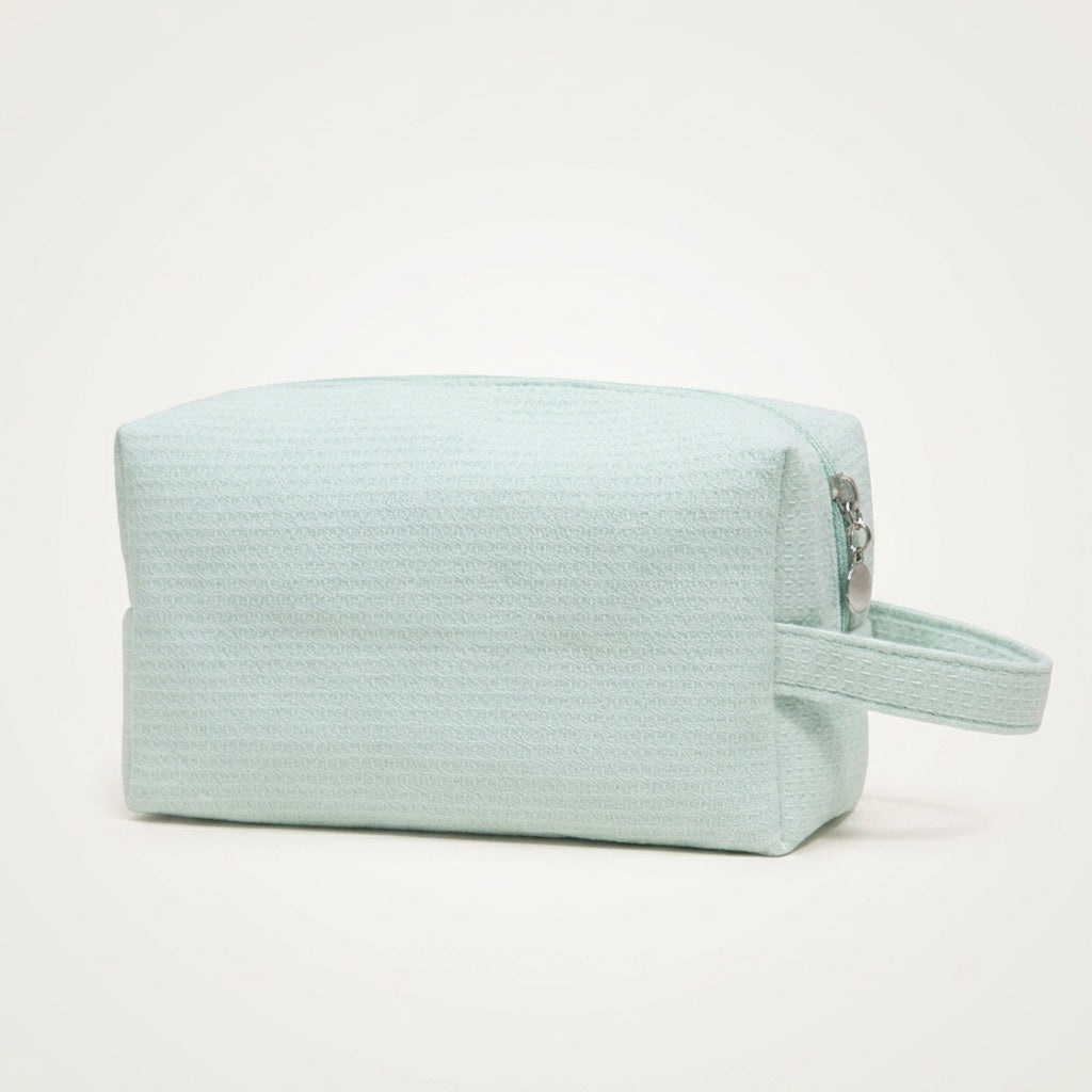 Trousse de Toilette Tissé Blanc Nacré — BelleTrousse