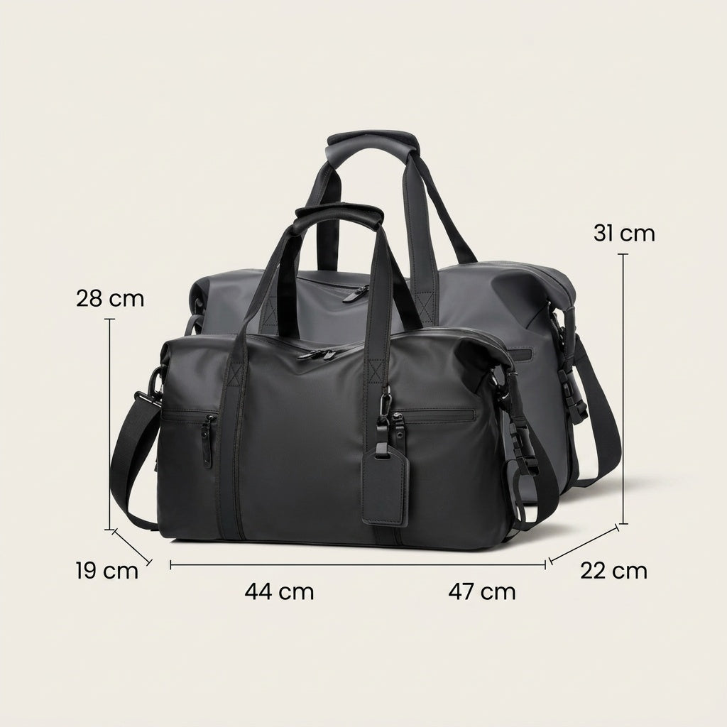 Sac de Voyage Nylon Noir Premium — BelleTrousse