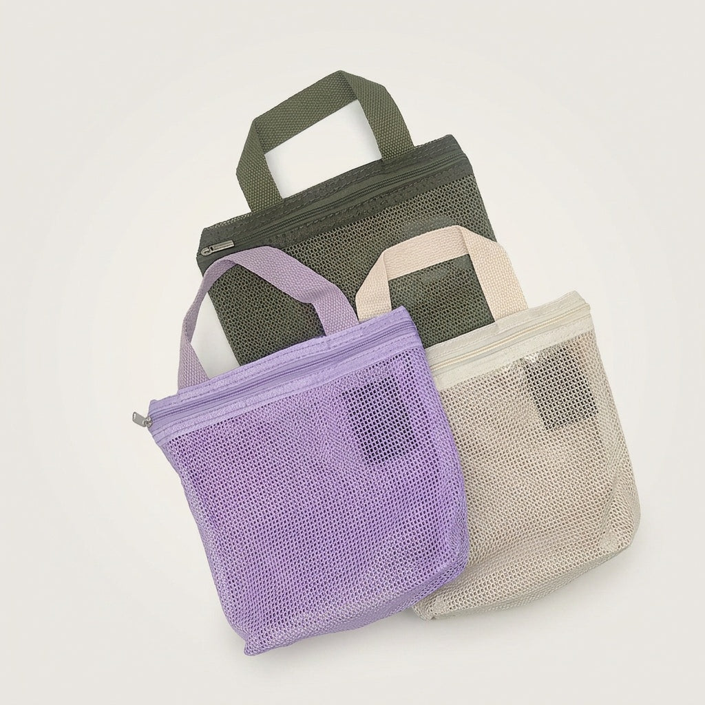 Set 3 Organisateurs Transparents Mesh Colorés — BelleTrousse