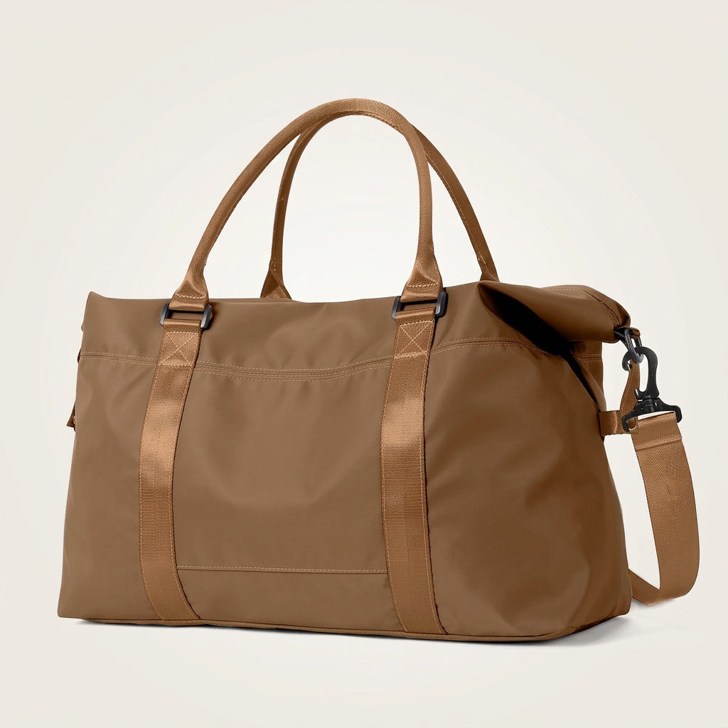 Sac de Voyage Pied-de-Poule Noir & Crème — BelleTrousse