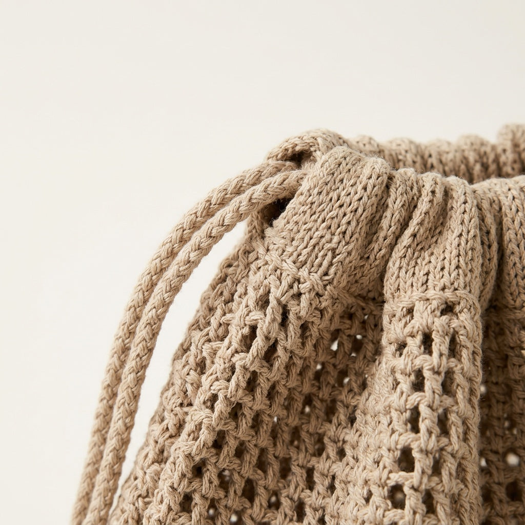 Pochette Sac Crochet Fleur Ivoire — BelleTrousse