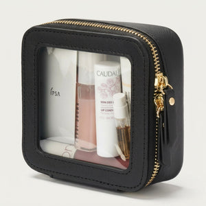 Organisateur Transparent Cuir Blanc Doré — BelleTrousse