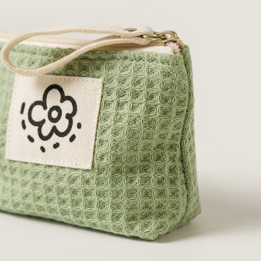 Trousse de Maquillage Gaufré Fleur — BelleTrousse