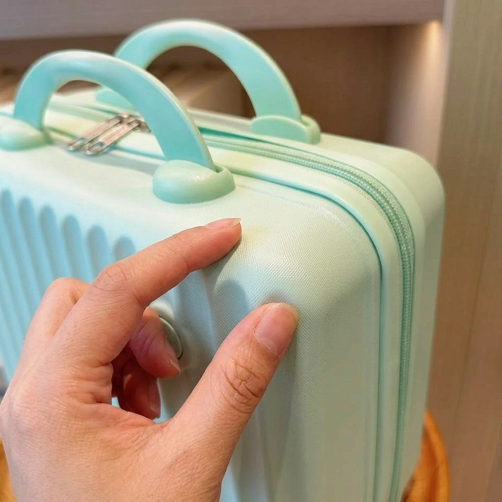 Vanity Rigide Valise Bleu Gris — BelleTrousse
