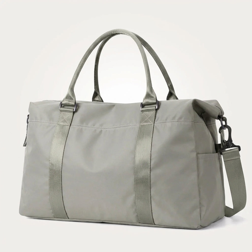 Sac de Voyage Pied-de-Poule Noir & Crème — BelleTrousse