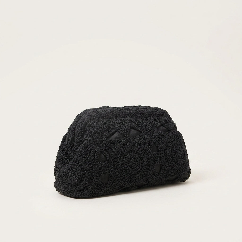Pochette Tendance Crochet Ivoire Forme Nuage — BelleTrousse