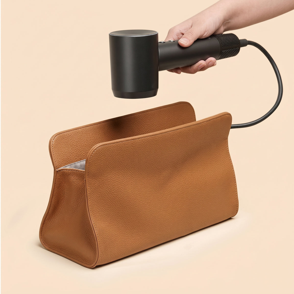 Trousse de Maquillage Cuir Grainé — BelleTrousse